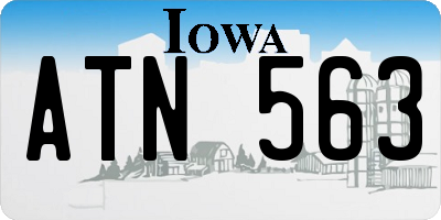IA license plate ATN563