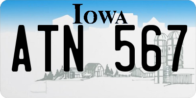 IA license plate ATN567