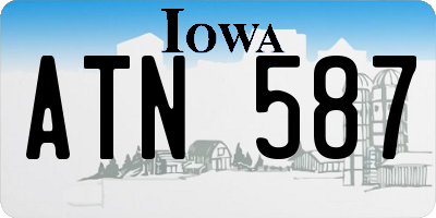IA license plate ATN587