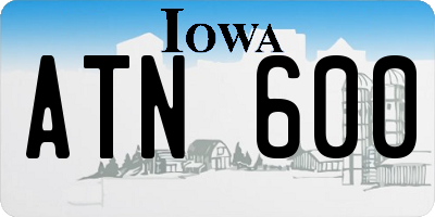 IA license plate ATN600