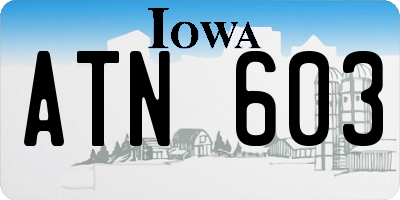 IA license plate ATN603