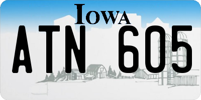 IA license plate ATN605