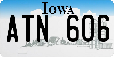 IA license plate ATN606