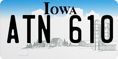 IA license plate ATN610