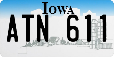 IA license plate ATN611