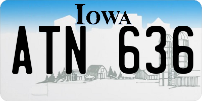 IA license plate ATN636