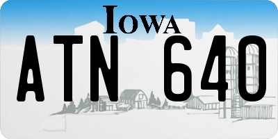 IA license plate ATN640