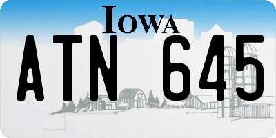 IA license plate ATN645