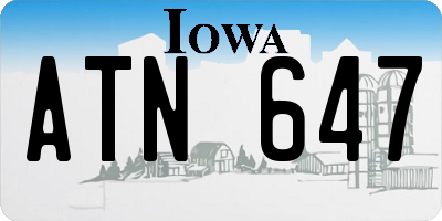 IA license plate ATN647