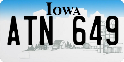 IA license plate ATN649