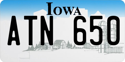 IA license plate ATN650