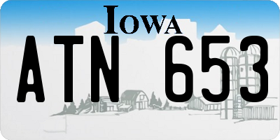 IA license plate ATN653