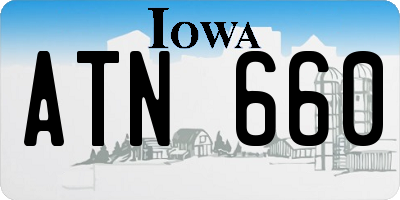 IA license plate ATN660