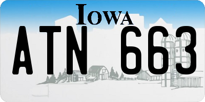 IA license plate ATN663