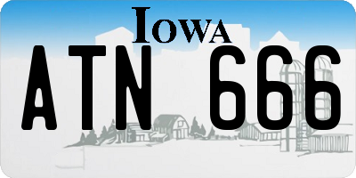 IA license plate ATN666