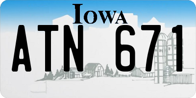 IA license plate ATN671