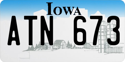 IA license plate ATN673