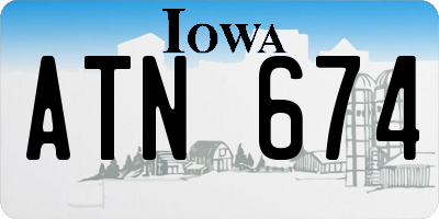 IA license plate ATN674