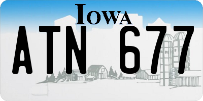 IA license plate ATN677