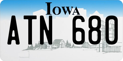IA license plate ATN680