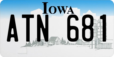 IA license plate ATN681