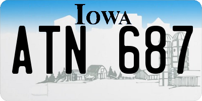IA license plate ATN687