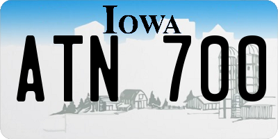 IA license plate ATN700