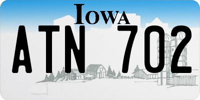 IA license plate ATN702