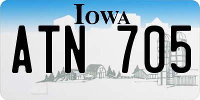 IA license plate ATN705