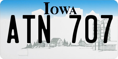 IA license plate ATN707