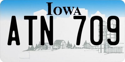 IA license plate ATN709