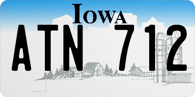 IA license plate ATN712