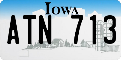 IA license plate ATN713