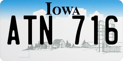 IA license plate ATN716