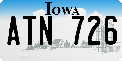 IA license plate ATN726