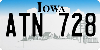 IA license plate ATN728