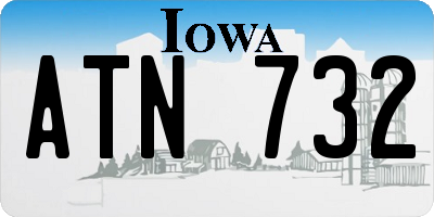 IA license plate ATN732