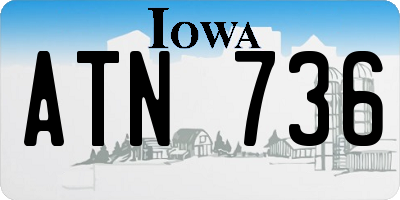 IA license plate ATN736