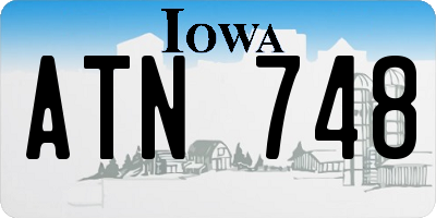 IA license plate ATN748