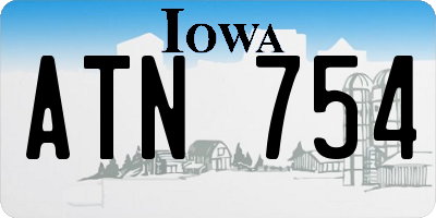 IA license plate ATN754