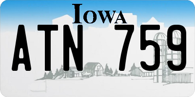 IA license plate ATN759