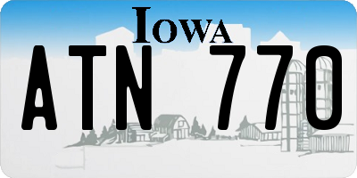 IA license plate ATN770