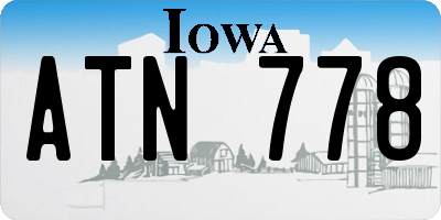 IA license plate ATN778