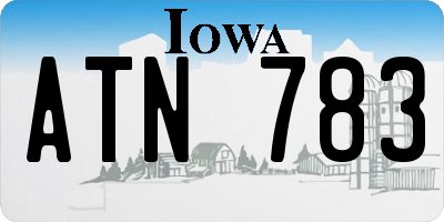 IA license plate ATN783