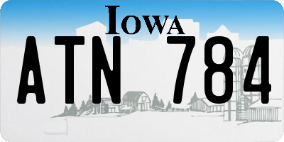 IA license plate ATN784