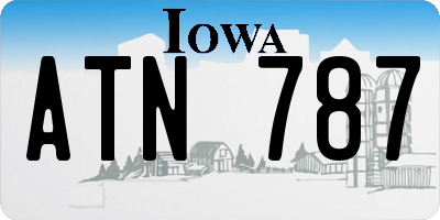 IA license plate ATN787