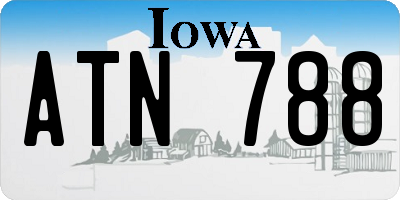 IA license plate ATN788