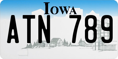 IA license plate ATN789