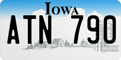 IA license plate ATN790