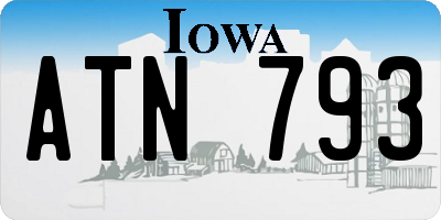 IA license plate ATN793